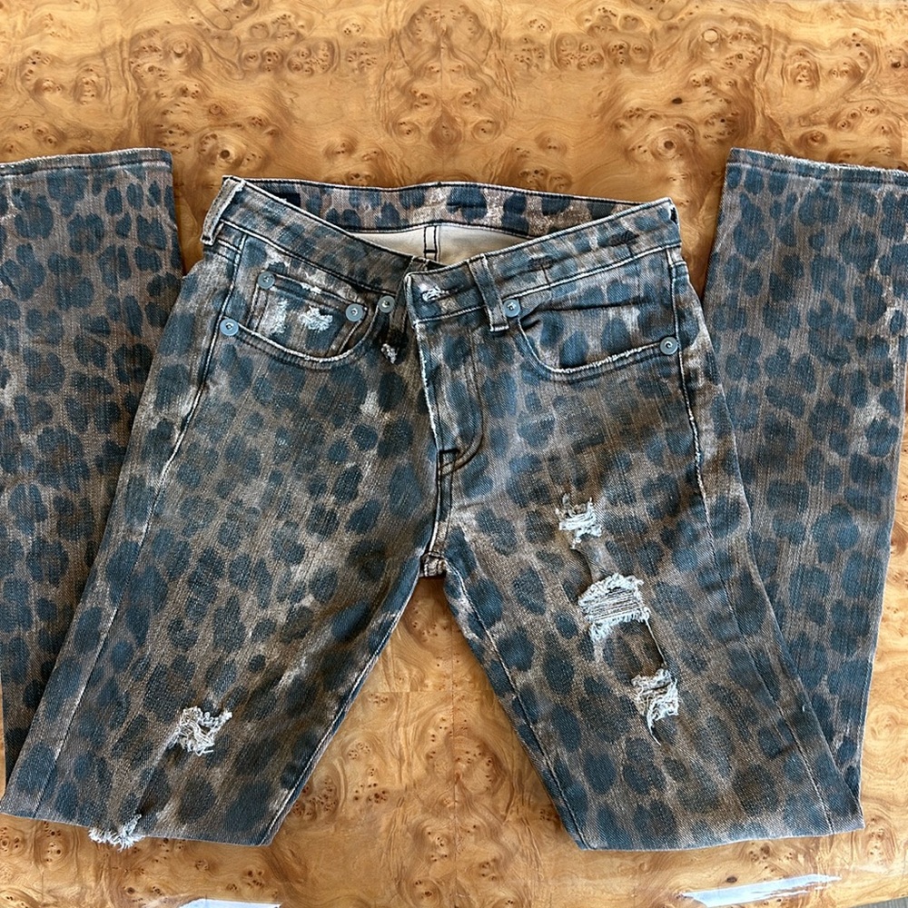R13 skinny jeans Cheetah print
